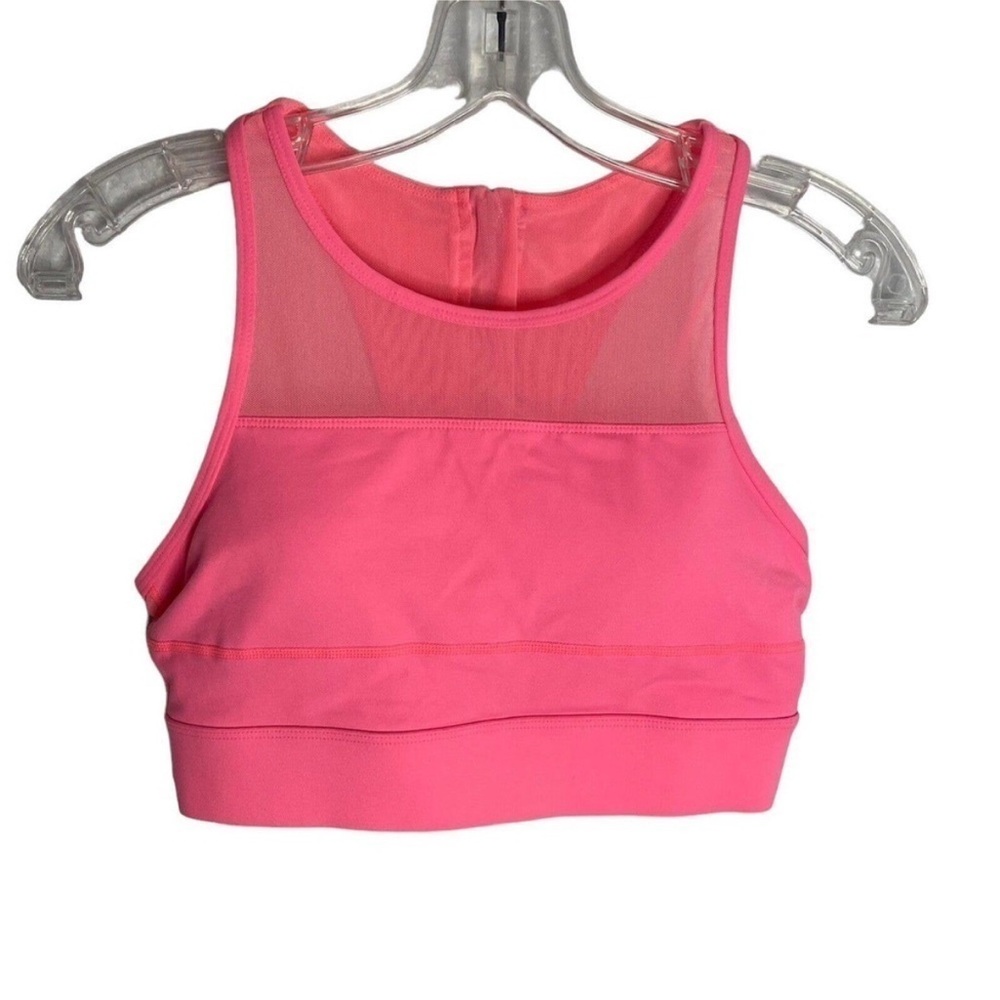 Zyia Active Barbiecore Pink High Impact Mesh Panel All Star Sports Bra Mesh M